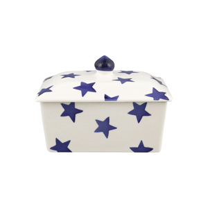 Emma Bridgewater Blue Star Small Butter Dish